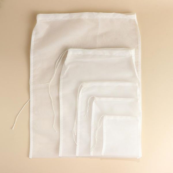 

colanders & strainers 200mesh reusable nut milk bag s-xxl nylon fine mesh almond strainer cheesecloth cold brew coffee filter