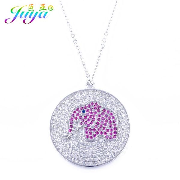 

pendant necklaces 2021 long necklace gold /rose cubic zirconia animal elephant charm for women men punk, Silver