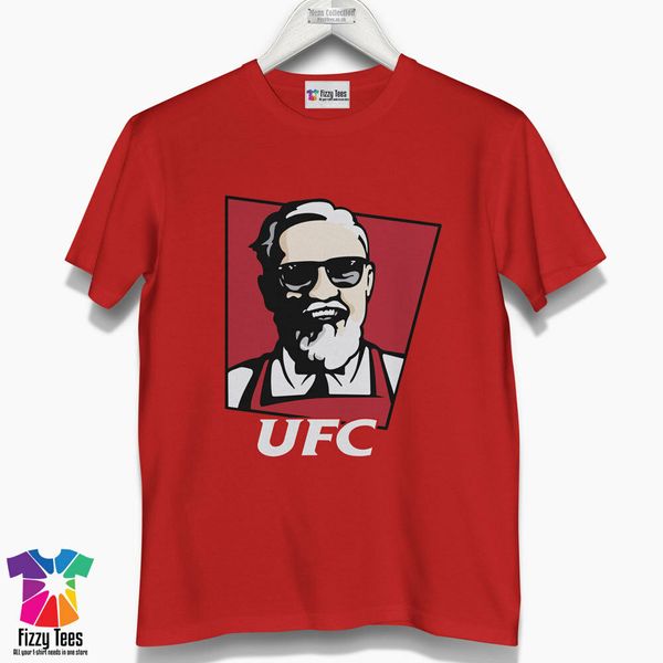 

Conor McGregor T-Shirt - MMA Boxing Fight Men's T-Shirt UFC not KFC, White;black