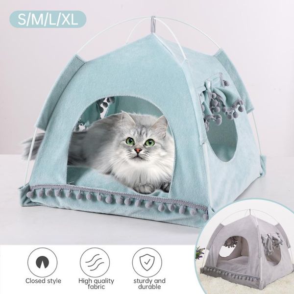 

cat beds & furniture 2021 summer and dog tent breathable pet supplies puppy house bed removable cave soft comfortable