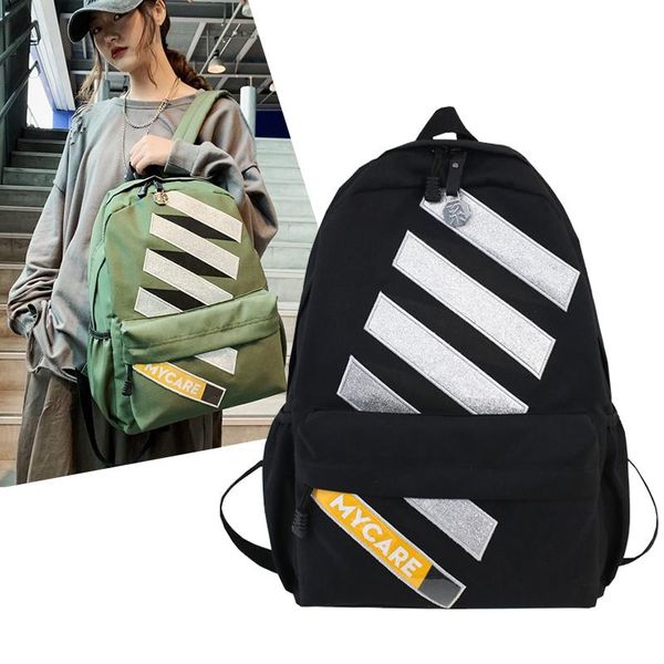 

mjzkxqz girls casual backpacks women kawaii back pack ladies school bag trend for teenagers striped rucksack mochila mujer bags