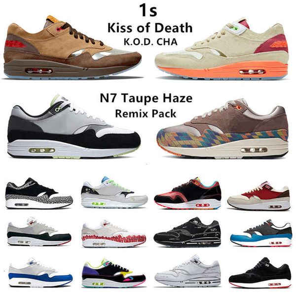 

1 mens running shoes kiss of death k.o.d. cha remix pack london 1s elephant amsterdam magma schematic university blue men women trainers, Black