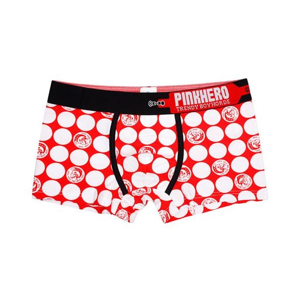 

underpants fashion male panties boxers thin low waist men underwear u convex pouch cartoon printed homewear shorts, Black;white