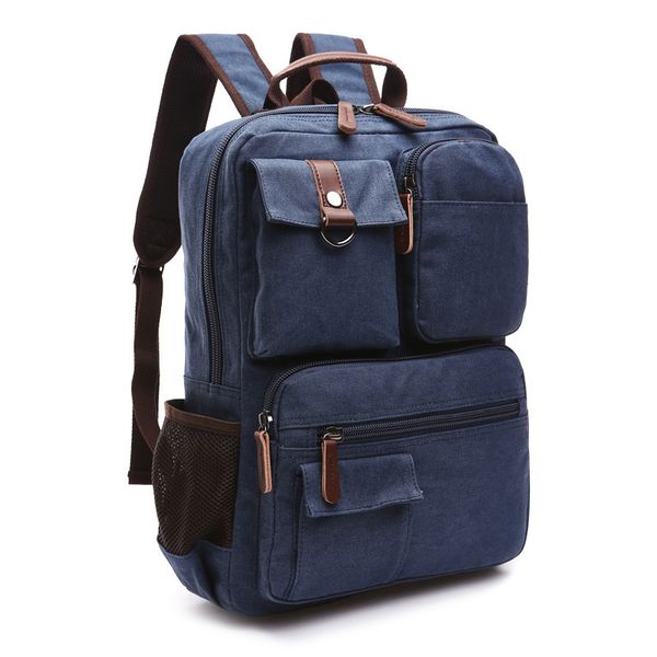 

mugu backpack men's korean version chaozhou university middle school students canvas leisure bag computer backpack travel bag