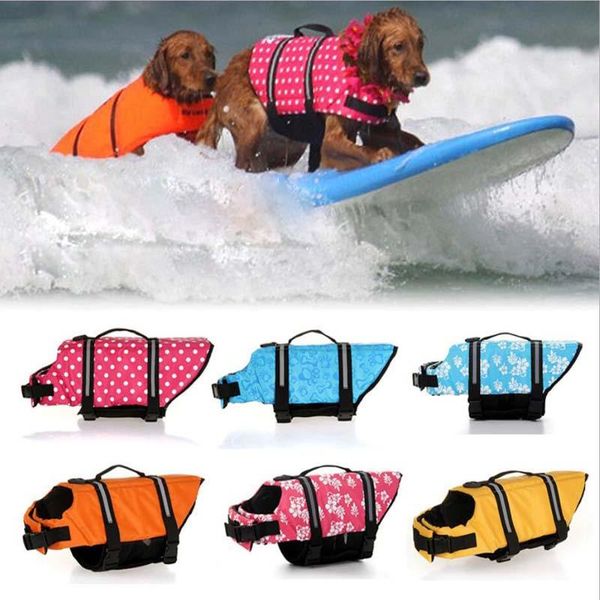 

dog apparel life jacket vests pet float puppy rescue swimming wear safety clothes vest suit swimsuit with reflective strip