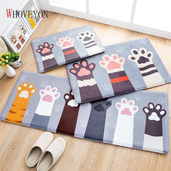 

flannel floor mat bedroom living room carpet water-absorbing foot pad for door of bathroom anti-slip kitchen rugs carpets