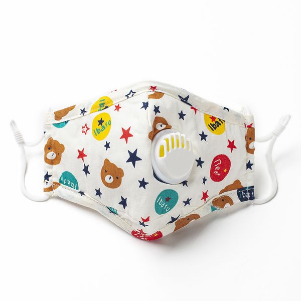 

children's warm breathing valve with pluggable piece filter piece washable adjustable cotton protective three-dimensional mask