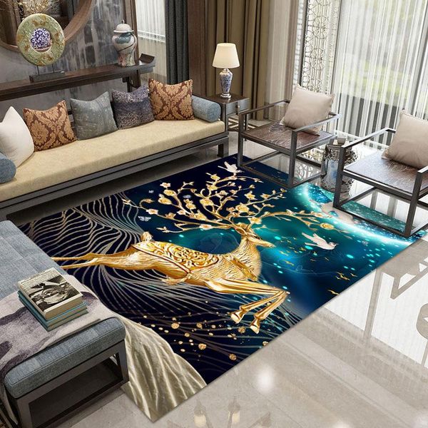 

carpets 3d cartoon deer carpet living room decoration bedroom child crawling floor mat bathroom anti-slip door balcony rugs