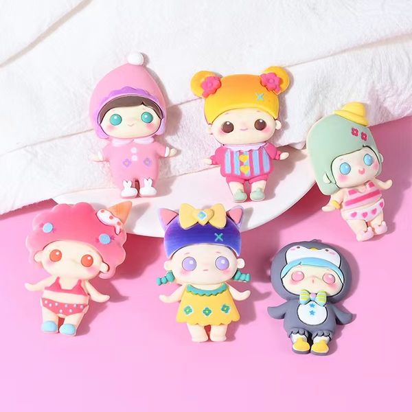 

20pcs new cartoon lovely doll resin components crafts hair bow flatback cabochons scrapbooking craft diy accessories embellishment, Blue;slivery