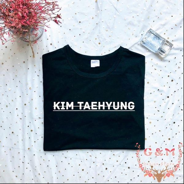 

high street plus size womens kim taehyung aesthetic camiseta feminina haut femme crewneck tee cool, White