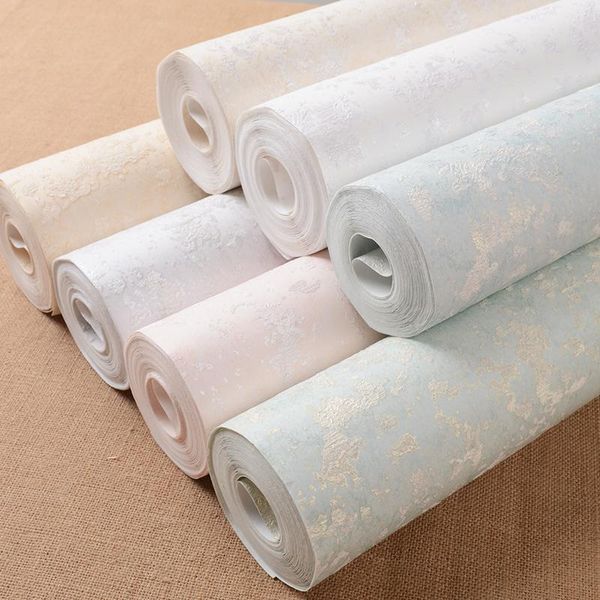 

wallpapers wellyu simple plain non-woven wallpaper 3d precision pressure veneer pattern white bedroom living room background