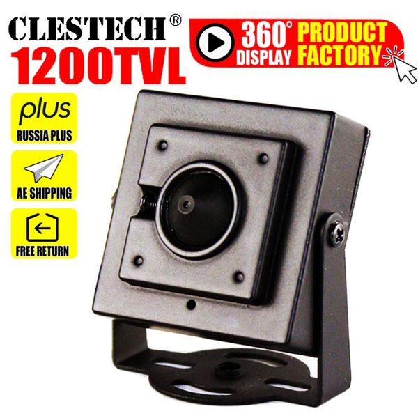 

super mini 1/3"cmos 1200tvl hd camera metal 3.7mm cone lens small home color video surveillance products cam have bracket ip cameras