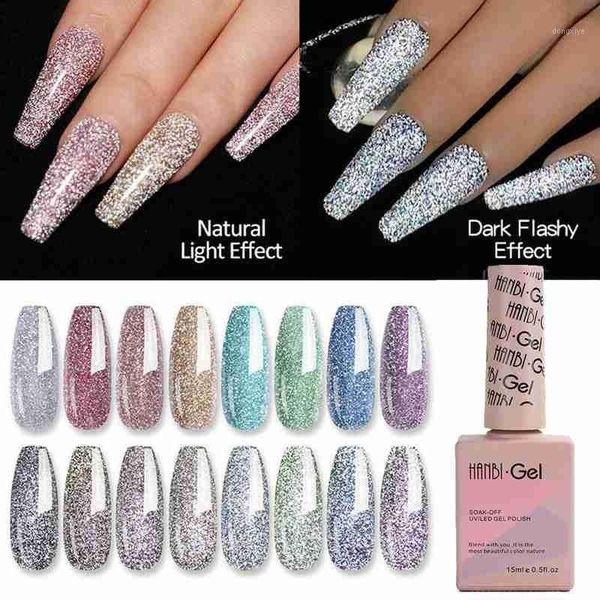

15ml reflecterende glitter nail gel polish heldere bungee shiny fijn diamonds art soak off uv led polish1, Red;pink