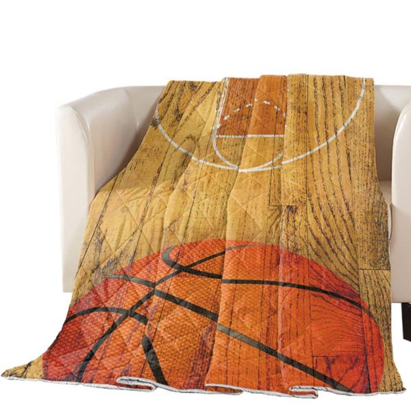 

comforters & sets basketball ball retro stripe print summer quilt polyester air-conditioning comforter soft blanket bedspread bed cover