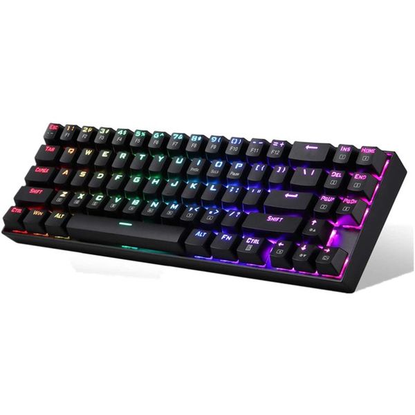 

keyboards redragon wireless mechanical gaming keyboard 60% compact tenkeyless rgb backlit computer with red switches pc gamers