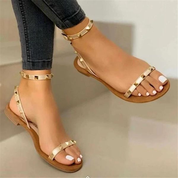 

sandals 2021 brand fashion women pu leather flat platform summer shoes women's luxury designers mn-05, Black