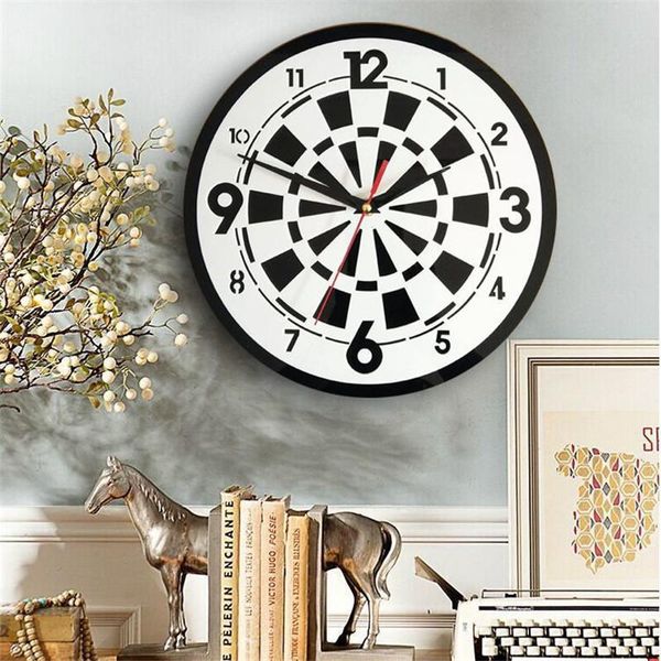 

wall clocks round creative clock darts compass mirror stickers roman numerals and tables living room study decoration
