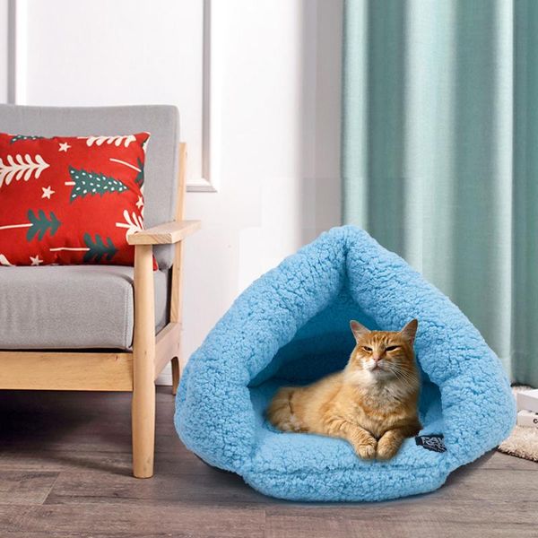 

cat beds & furniture pet fleece sleeping bag bed for puppy small dogs pets mat kennel house soft warm