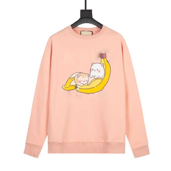 

designer hoodie mens skateboard sweatshirts long sleeve shirts hoodies women banana fashion clothing printed letter lovers, Black