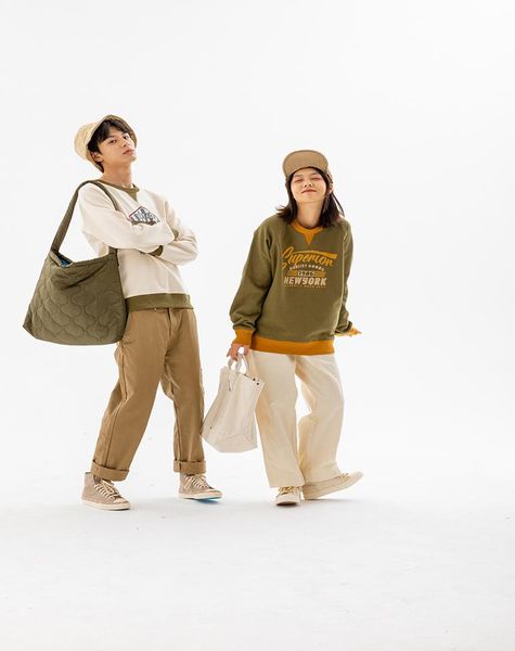 

men loose fit casual khaki chino pants men's, Black