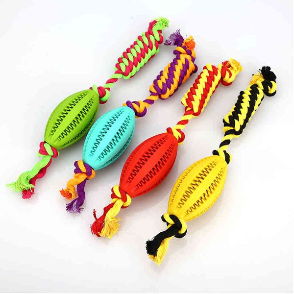 

pet ball golden fur molar dog toy rugby rope