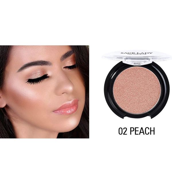 

blush 1 pcs shining smooth makeup face contour pink orange blusher s55