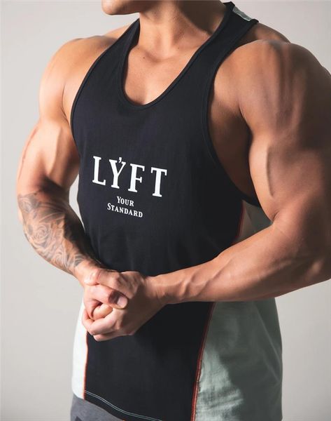 

mens bodybuilding cotton tank gyms fitness sleeveless shirt male clothing fashion singlet vest undershirt 3 color, White;black