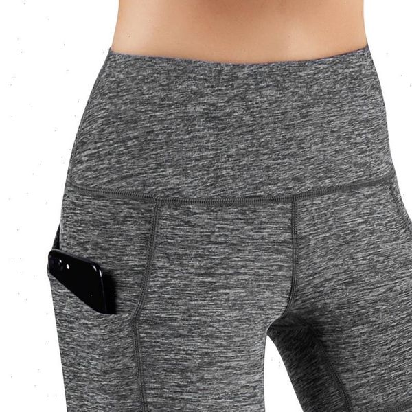 

women sports womens legging leggings high waist short workout running fitness female gym ladies with side pocket, Black