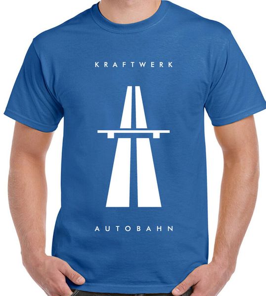 

kraftwerk autobahn t-shirt, mens music elecro autobarn band, White;black