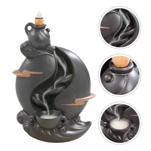 

fragrance lamps ceramic incense burner backflow antique zen home censer decor
