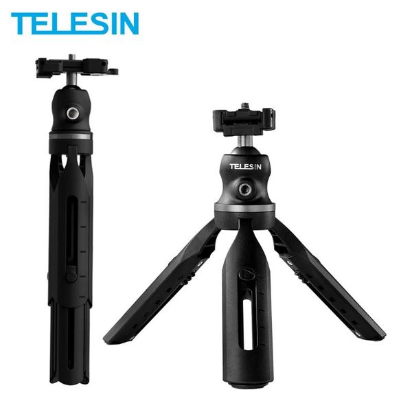 

extendable mini tripod phone clip 360 degree ball head with cold shoe vlog for camera android dslr tripods