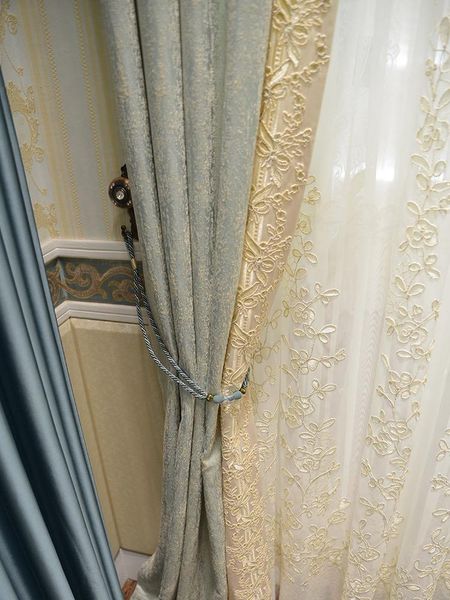 

curtain & drapes light luxury french gauze curtains for living dining room bedroom screen children's 2021 exquisite lace