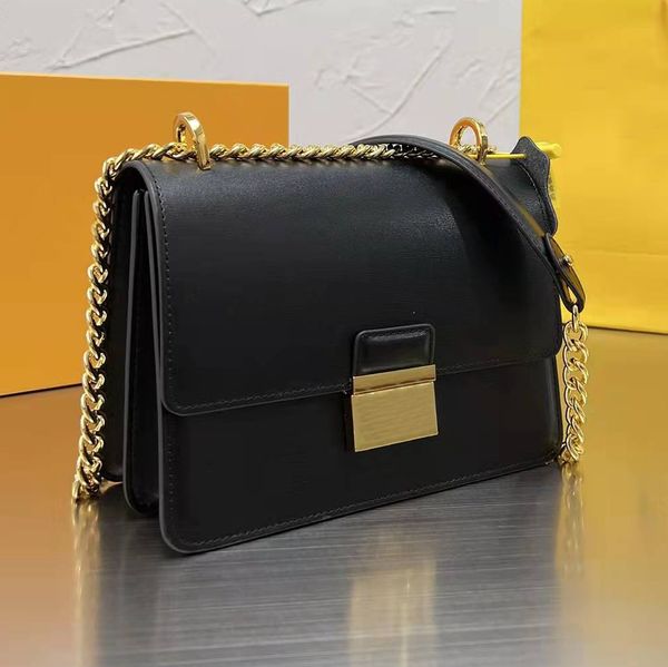 

luxury, and fashion women's chain shoulder bag handbag organ type cowhide material is light, public likes low-key and introverted 5 col