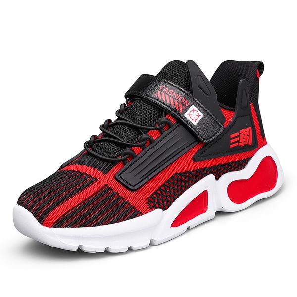

2021 autumn kids running shoes boys sneakers breathable mesh outdoor sport shoes children walking shoes basket footwear, Black