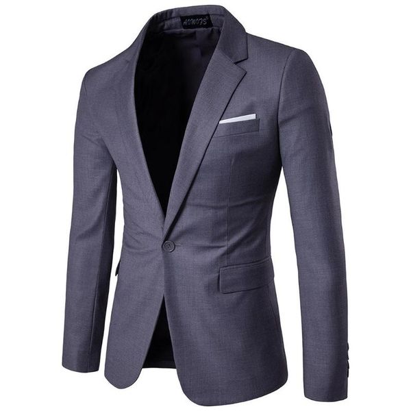 

men's suits & blazers fashion men blazer slim fit costume male suit jacket causal formal outwear comfortable notched collar business, White;black