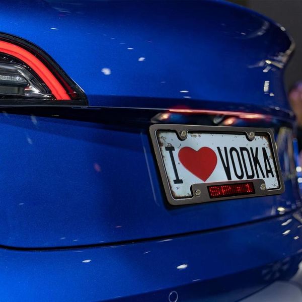 

display 12v smd led car programmable digital license plate frame board