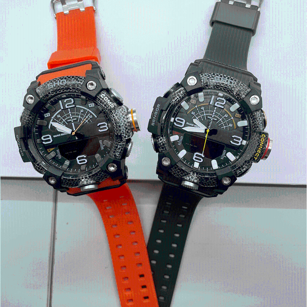 

wristwatches outdoor sports men's watch unique design b100 led digital double display children's all functions can be operated, Slivery;brown