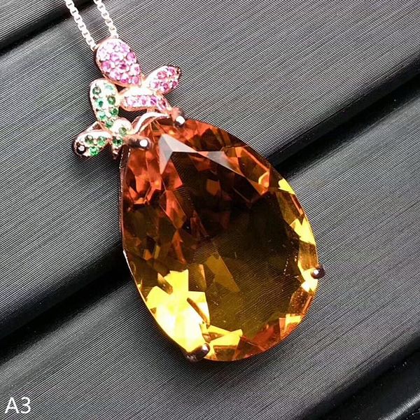 

boutique jewelry 925 pure silver inlaid natural z pendant + necklace chains