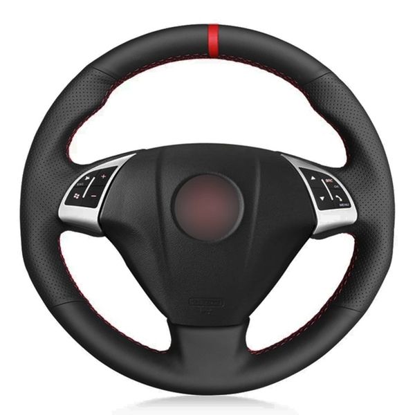 

car steering wheel cover soft black artificial leather for grande punto bravo linea 2007-2019 qubo doblo combo