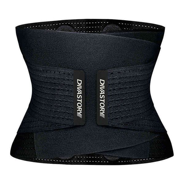 Burvogue Neoprene Sweat Waist Trainer Cintura fitness Thermo Body Shaper Trimmer Corsetto Vita Cincher Wrap Workout Slim Shapewear 211029