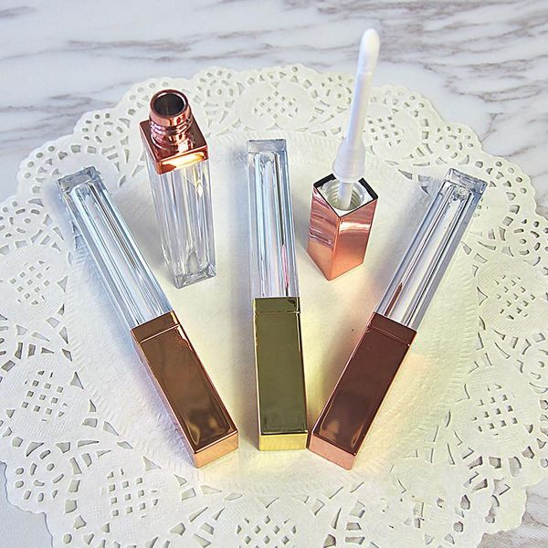 

storage bottles & jars square 4ml rose gold mini lip gloss containers makeup liquid facial eyeliner batom lipstick refill bottle tubes