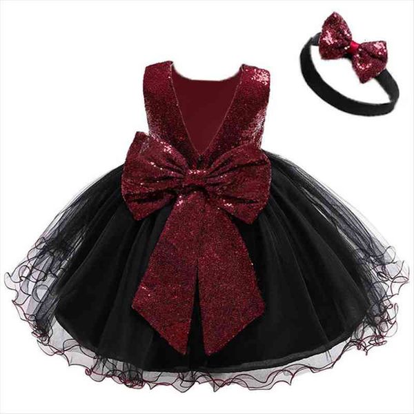 

year red christmas for girls girl dresses kids baby princess evening party shiny star head bow children vestido, Red;yellow