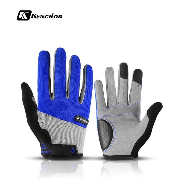 

cycling gloves winter autumn women men's full finger with gel pad shockproof mtb mountain hiking bicycle bike, Black