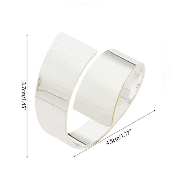 

pcs silver napkin rings metal holders for wedding dinner party banquet 72xf