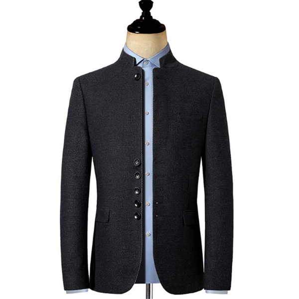 

autumn winter men's long sleeved business casual slim suit jacket jaqueta masculino clothing abiti da cerimonia casacas suits & blazers, White;black