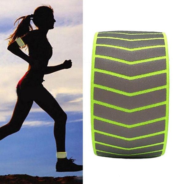 

wrist support reflective bands safety flashing armband belt glow dark in jogging for night biking bracelet cycling walking running the k9a9, Black;red