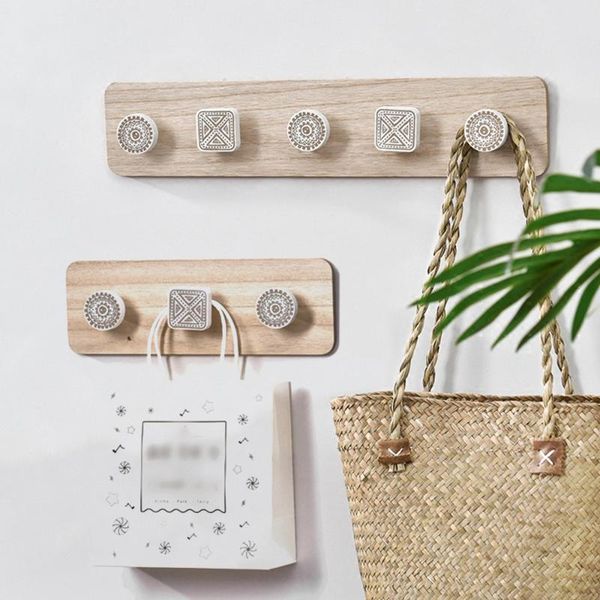 

hooks & rails coat rack wall mounted wood hanger key holder home rustic decor clothes storage hook hangers for bathroom entryway