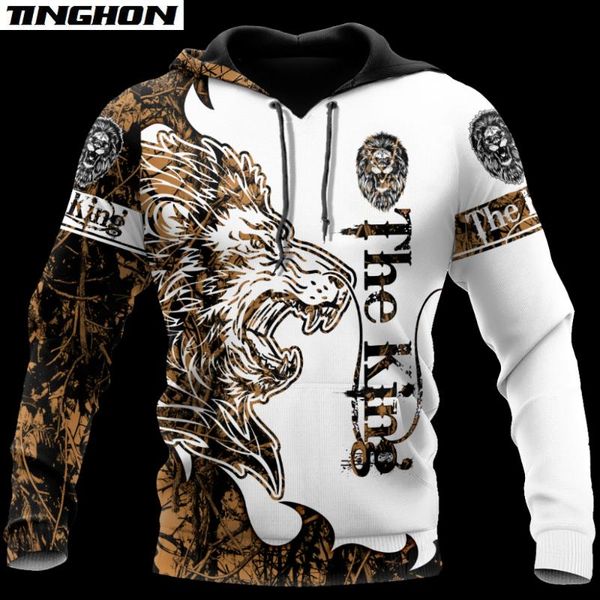 

men's hoodies & sweatshirts brand fashion autumn the lion tattoo 3d all over printed mens sweatshirt zip pullover casual jacket ws76, Black