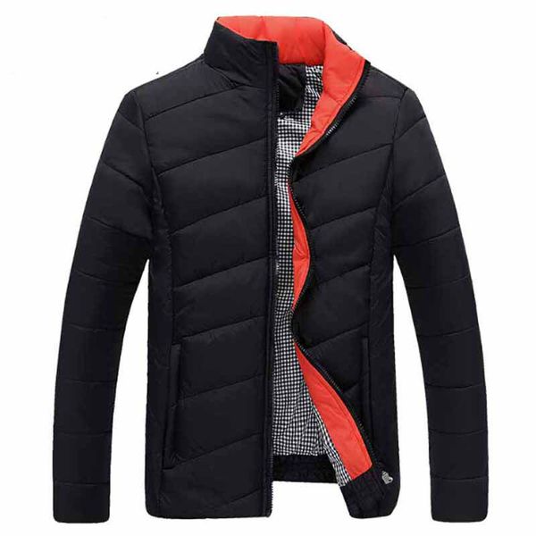 

men's down & parkas autumn winter men coat nice tide design fashion jacket stand collar warm 4 solid colors asian size1 gn62, Black