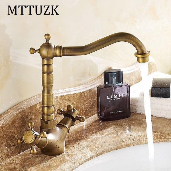 

bathroom sink faucets vidric antique brass basin faucet double handle single hole and cold mixer tap kitchen wash